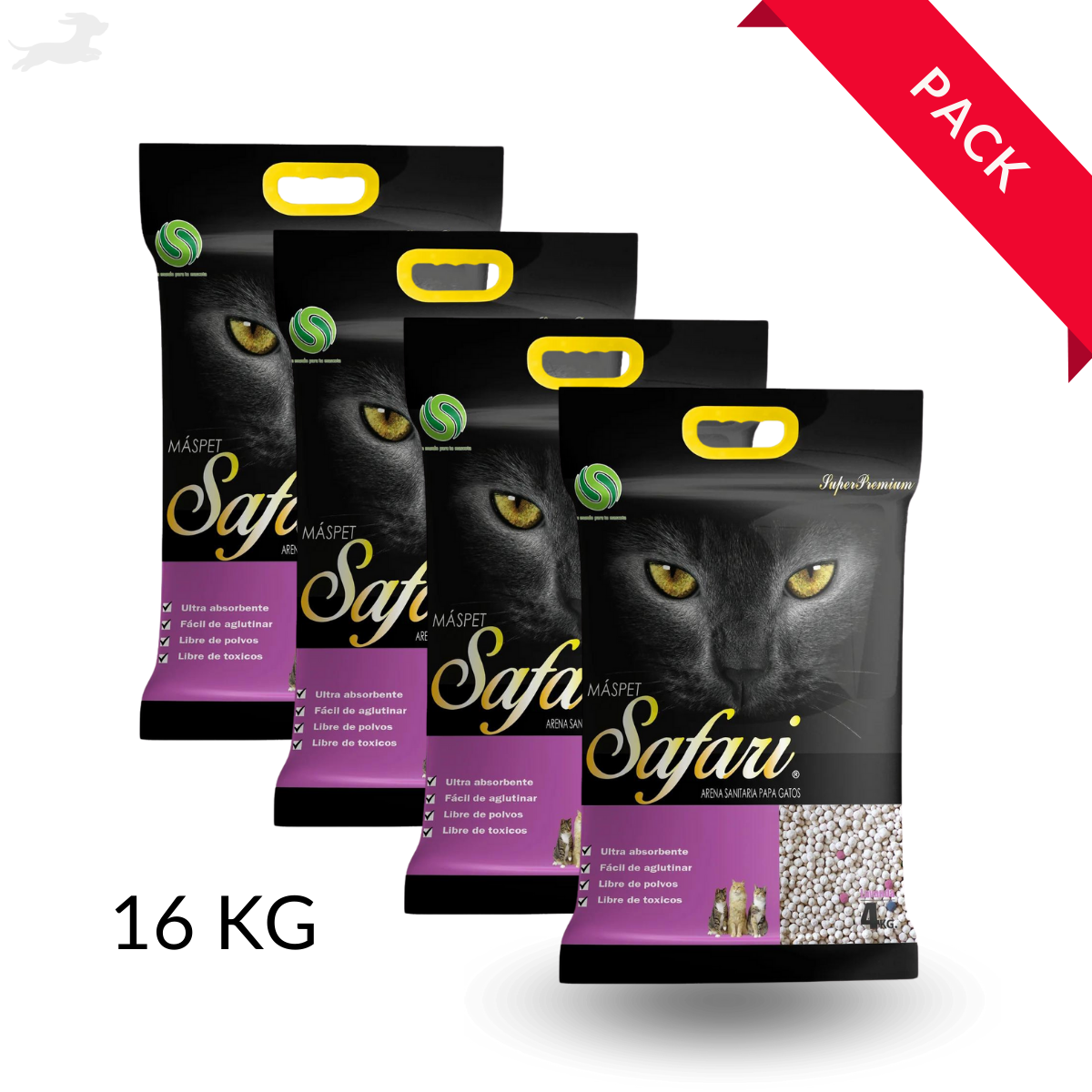 Pack Arena Sanitaria Safari 16KG - Mascota Express